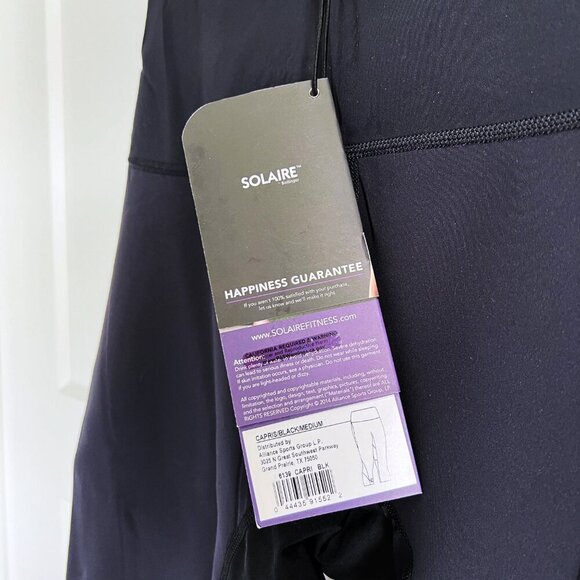 Solaire Athletic Compression Workout Capris Pants - Picture 3 of 7